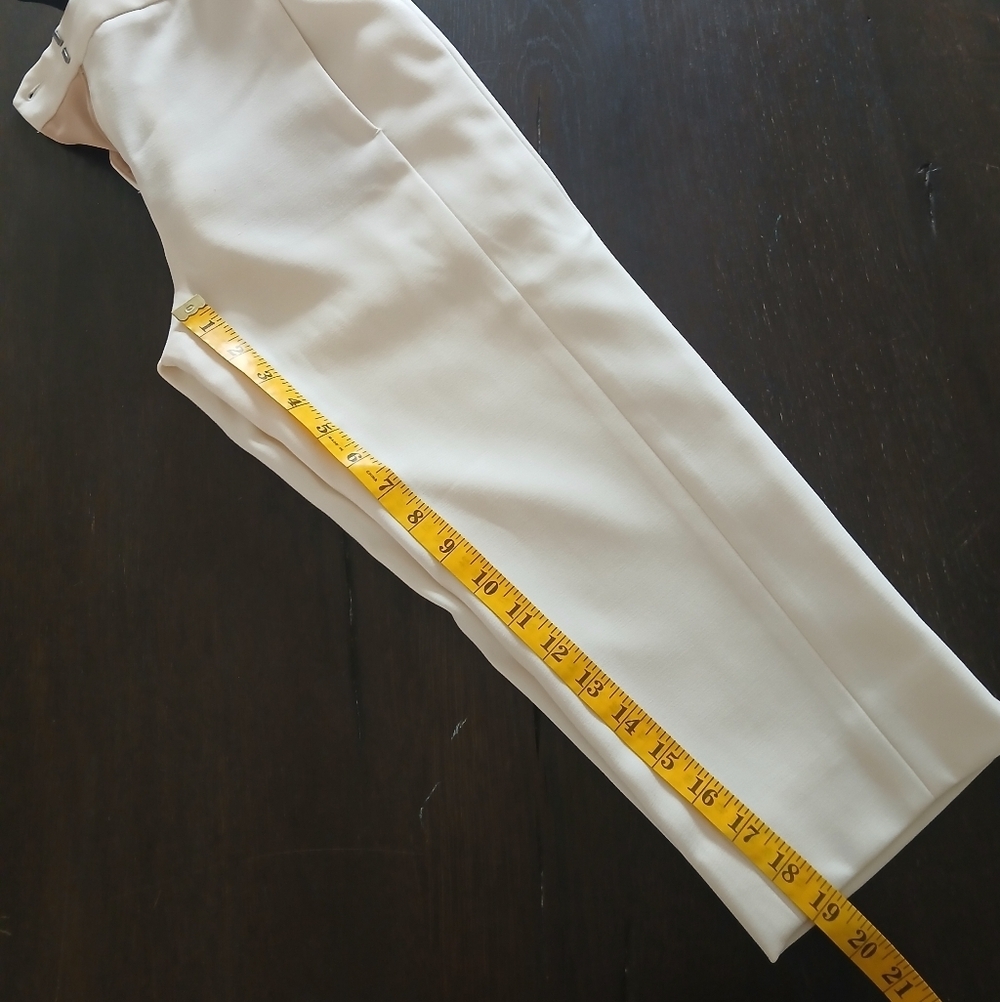 BCBGMAXAZRIA White Women's Capri Dress Pants Trousers Size:0 - Picture 12 of 13